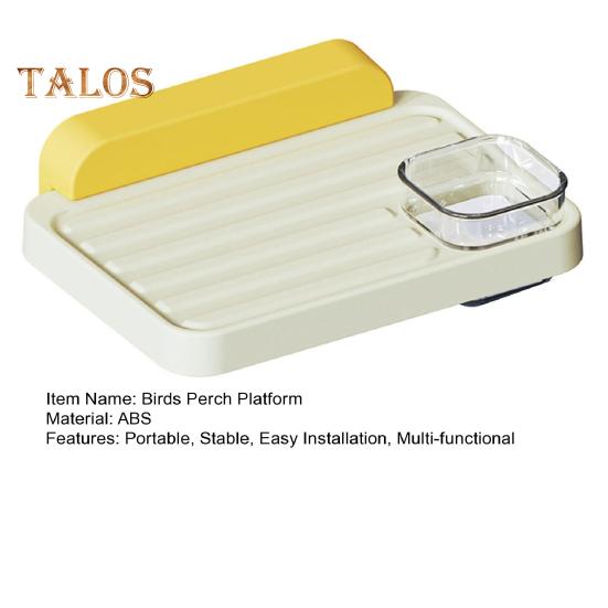 Платформа для жердочки для птиц Пластиковая подставка для жердочки для попугаев Полка с кормушкой Аксессуары для клетки для попугаев Кореллы Неразлучники Волнистые попугайчики