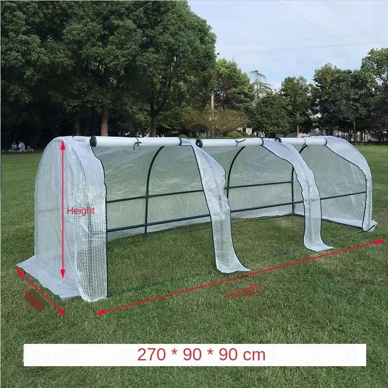 Стойка для цветов из окрашенной стальной трубы в туннельном стиле, переносная теплица для суккулентов, навес для выращивания горшечных растений с теплоизоляцией