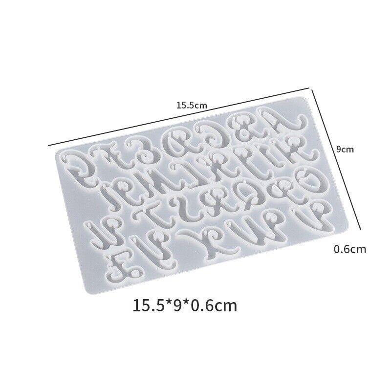 Силиконовая форма для ключей с буквами, алфавит, ювелирный кулон, форма для литья из эпоксидной смолы