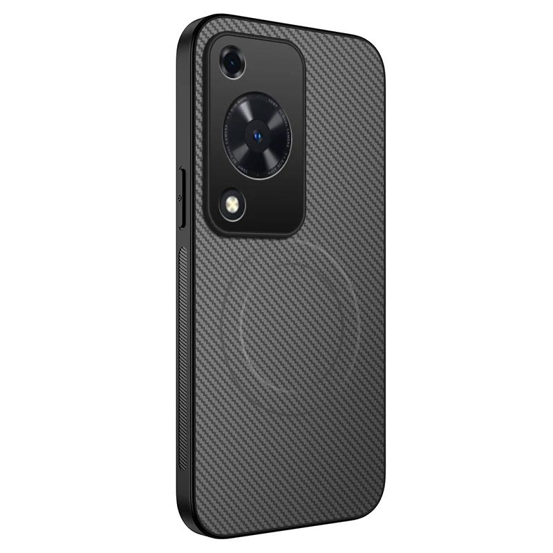 For Huawei Nova Y91 Y72S Phone Case Magnetic Wireless Charging Lens Protect Shockproof Silicone Leather Back Cover Shell Cases