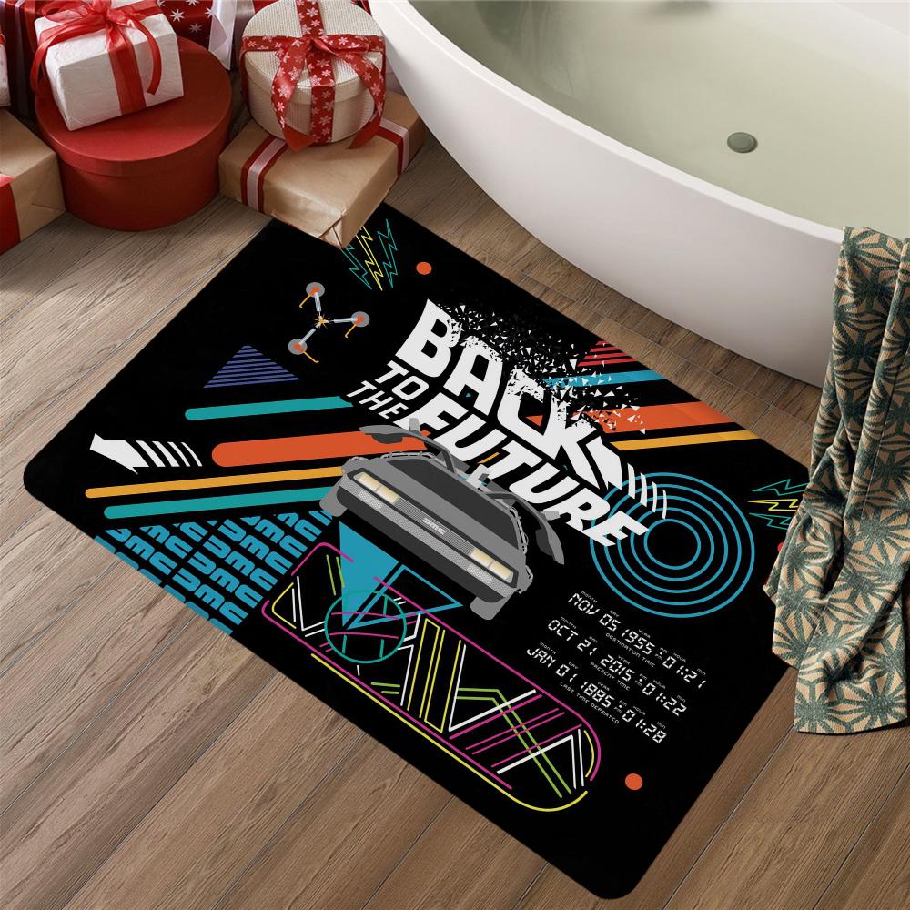 Back To The Future Long Rugs Cheaper Anti-slip Modern Living Room Balcony Printed Bedside Area Rugs