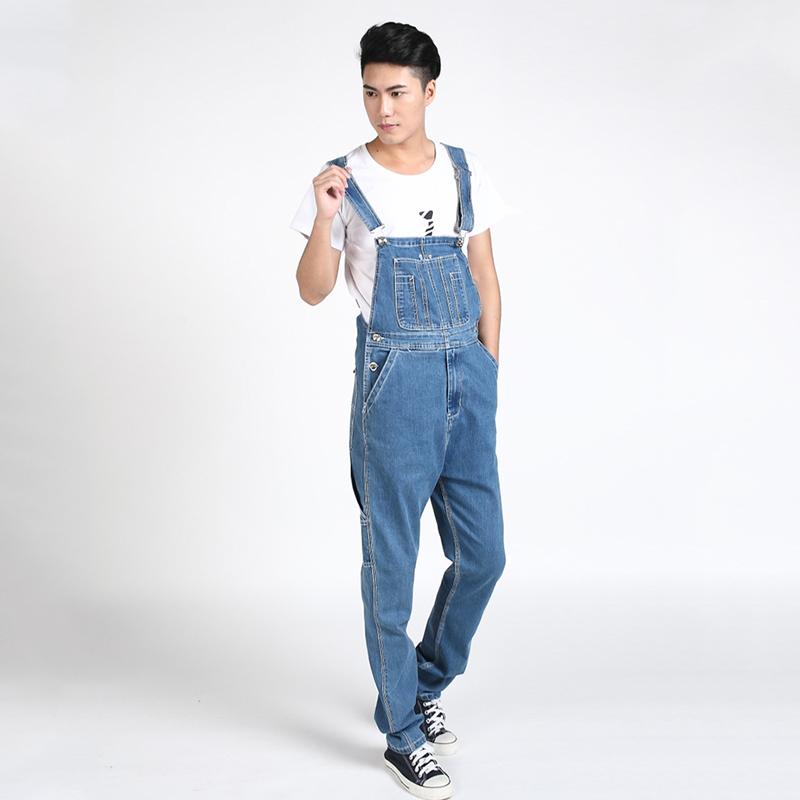 Мужские подтяжки Мужские джинсовые комбинезоны Прямые брюки большого размера Голубые джинсы Больше размеров 30-48 50