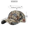 Little Bear Print Unisex-Teens Caps Dog Print Cotton Snapback Caps Fashion Hip Hop Vintage Hat