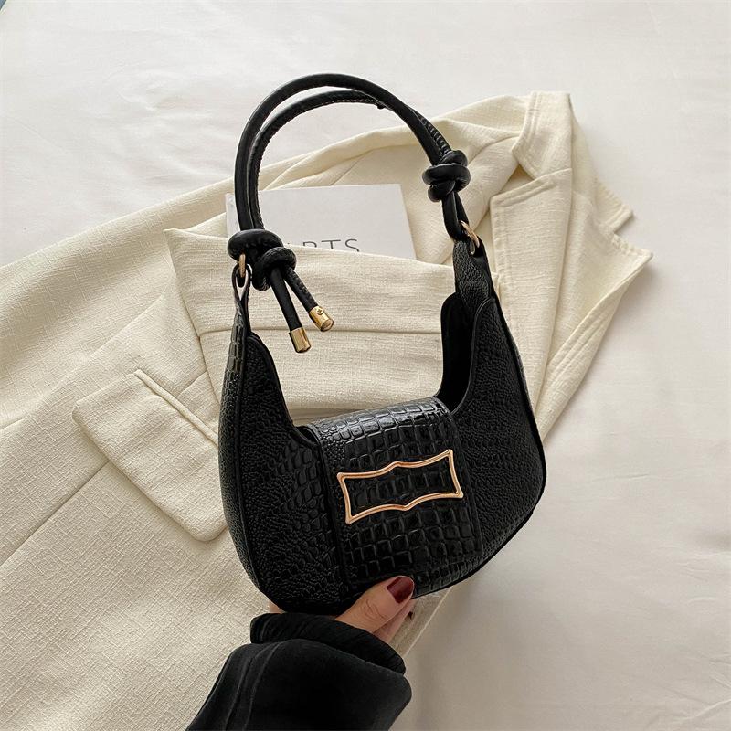 Сумка через плечо для женщин, летняя, новая, красивая, в корейском стиле, женская, простая, однотонная, сумка-полумесяц