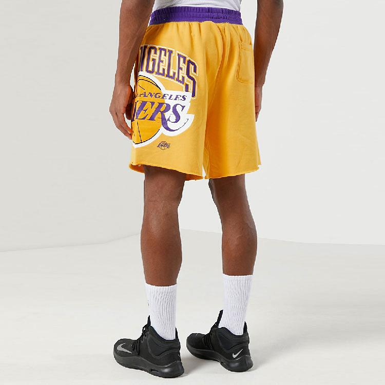Nike Лос-Анджелес Лейкерс Баскетбольные спортивные повседневные дышащие шорты Мужские плавки Желтые DB1956-728
