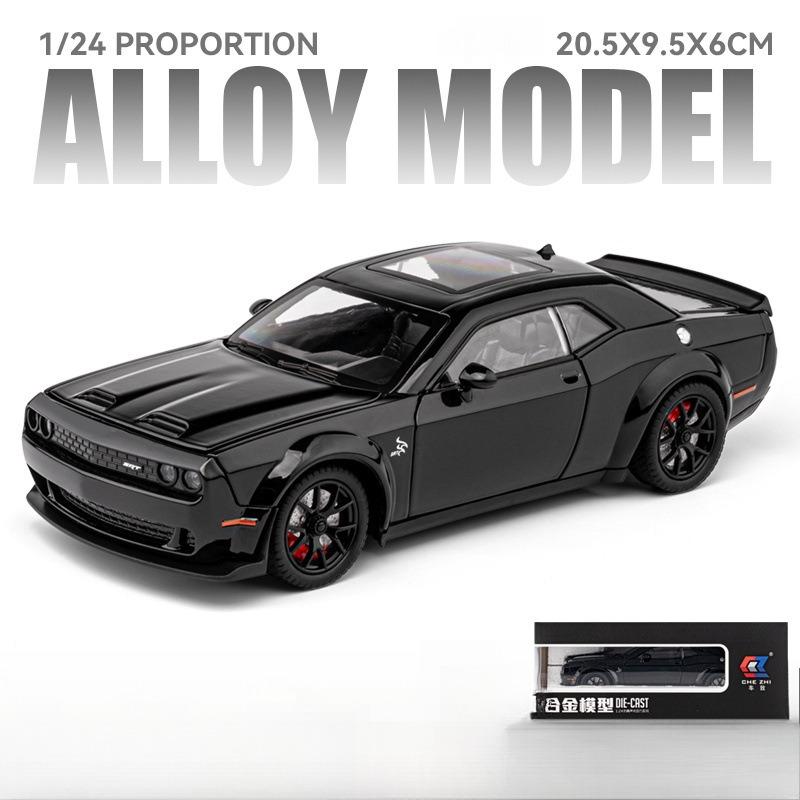 1/24 Dodge Challenger Hellcat игрушечная машинка литая Metel Cars игрушечные машинки с откидным механизмом Hellcat со звуком и светом Hellc для детей