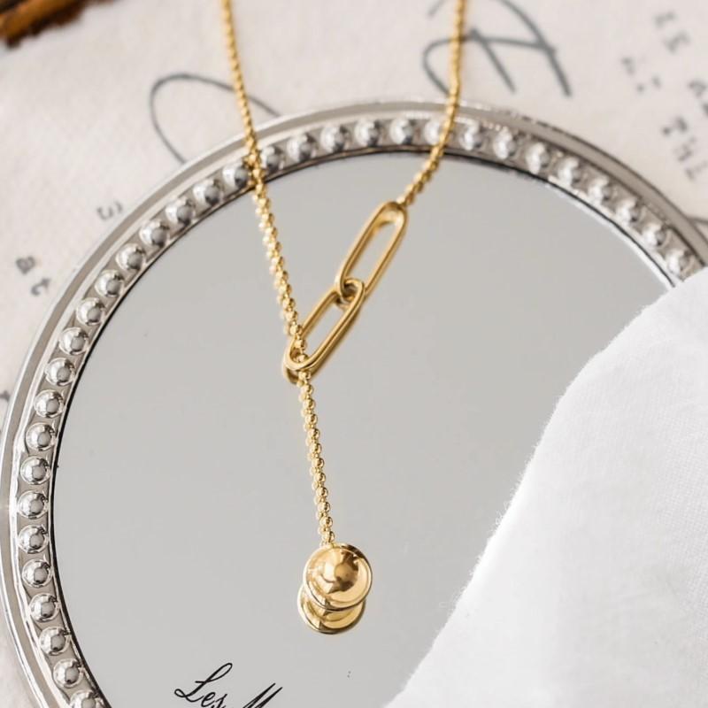 ANENJERY Круглая цепочка из бисера, длинные ожерелья с кисточками для женщин, простые аксессуары для ключиц, ювелирные изделия для девочек, подарок