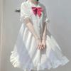 Korean Version of The Bow Tie Dress Female Summer New Japanese A Word Long Skirt