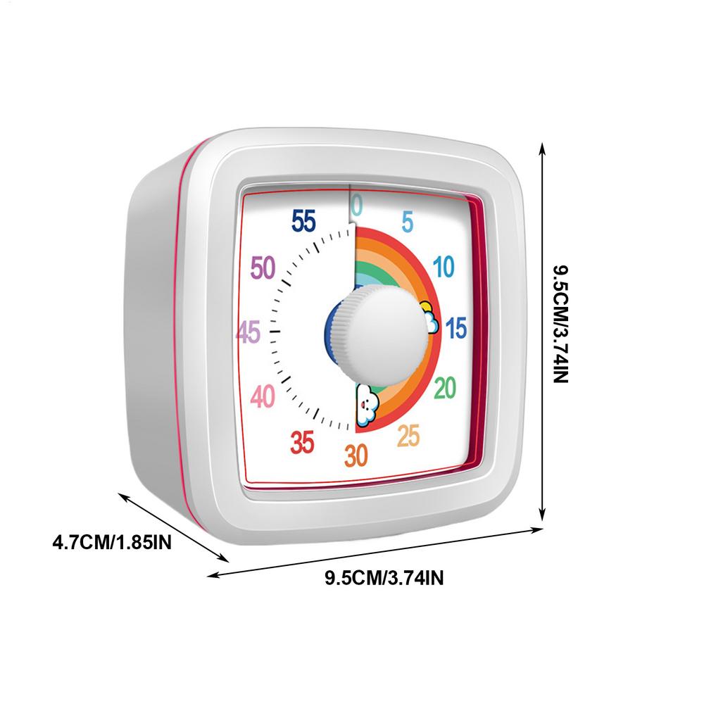 Visual Timer 60 Minute 1 Hour Countdown Timer For Kids Mechanical Time Management Non-Ticking Teaching Clock For Offices Exam