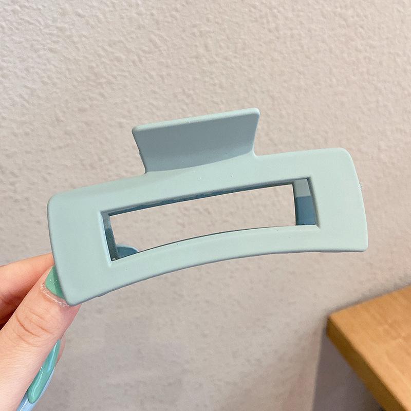 Простые квадратные геометрические матовые зажимы для волос, ацетатные заколки для волос, женские полые зажимы для хвоста, инструменты для укладки макияжа, головные уборы