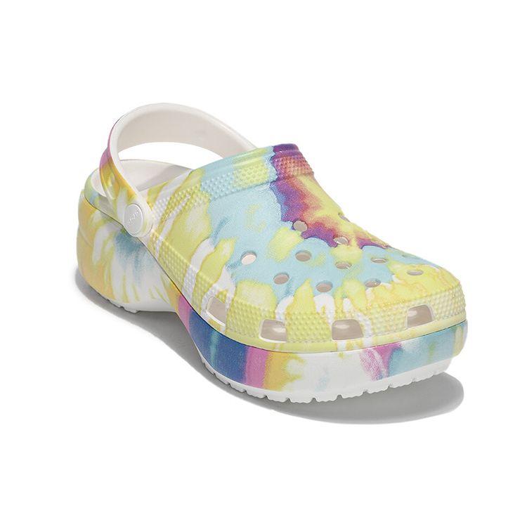 Crocs Classic Clog Cloud Tie-Dye Print Women Footwear Pink Blue 207151-94S