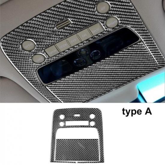 2Pcs Carbon Fiber Interior Front Overhead Light Cover Trim For Lexus GS3000/350