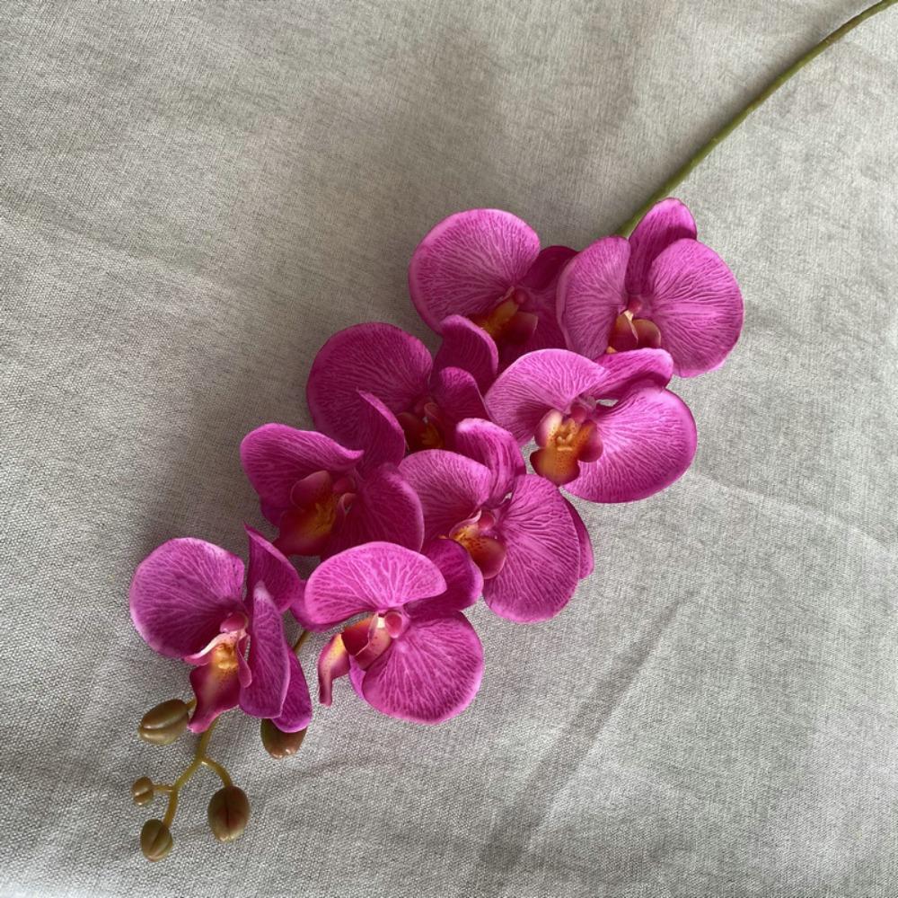 8-Head Arrangement Artificial Butterfly Orchid Velvet Texture Fake Phalaenopsis  Wedding Hall
