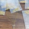 Elegant CZ Stone Paved Crosses Necklace Exquisite Crosses Pendant Necklace Jewelry with Shimmering Zircon Embellishment