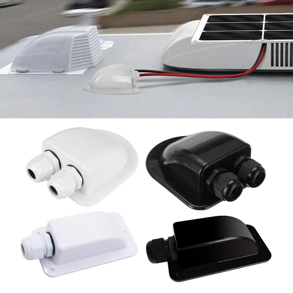 Caravan Solar Car Junction Box 1/2 Holes Roof Wire Entry Gland Box Solar Cable Motorhome Junction Box RV Caravan Accessories