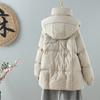 FASHION Medium and Long Down Jacket Women's Thickened Warm 2025 Winter New Small Hooded White Duck Down Pocket Jacket Trendy Clothes