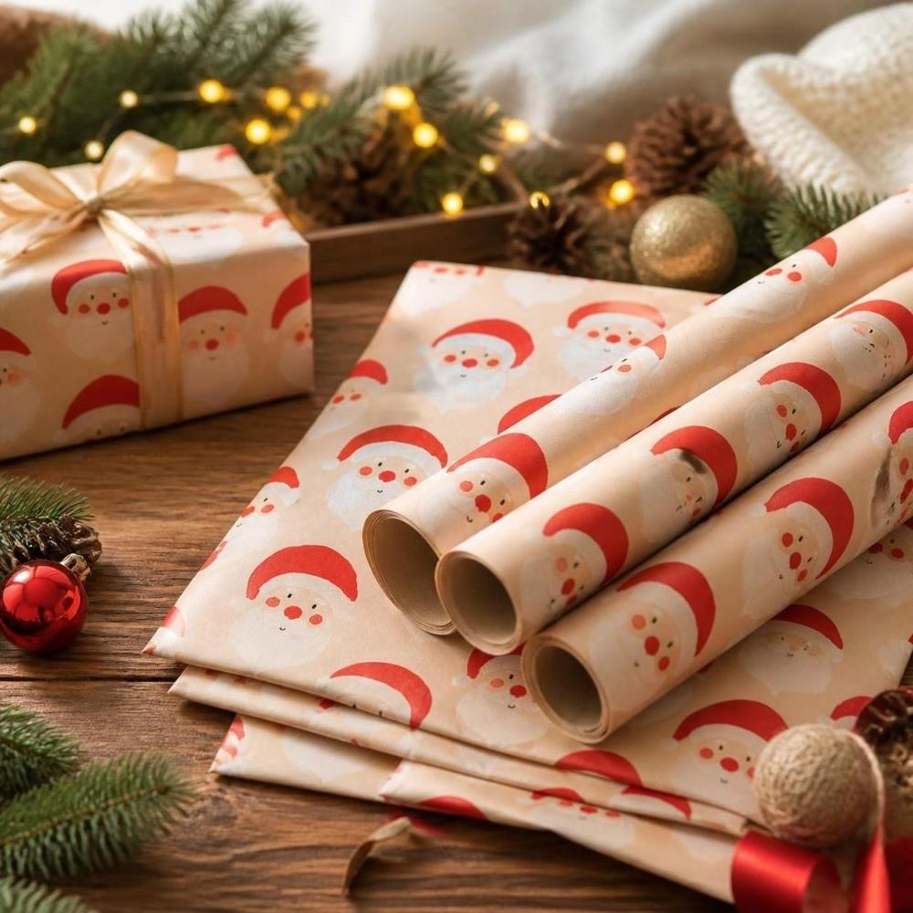 Elk Gift Wrapping Paper 300cm Xmas Arts Kraft Paper Christmas Wrapping Paper Holiday Party
