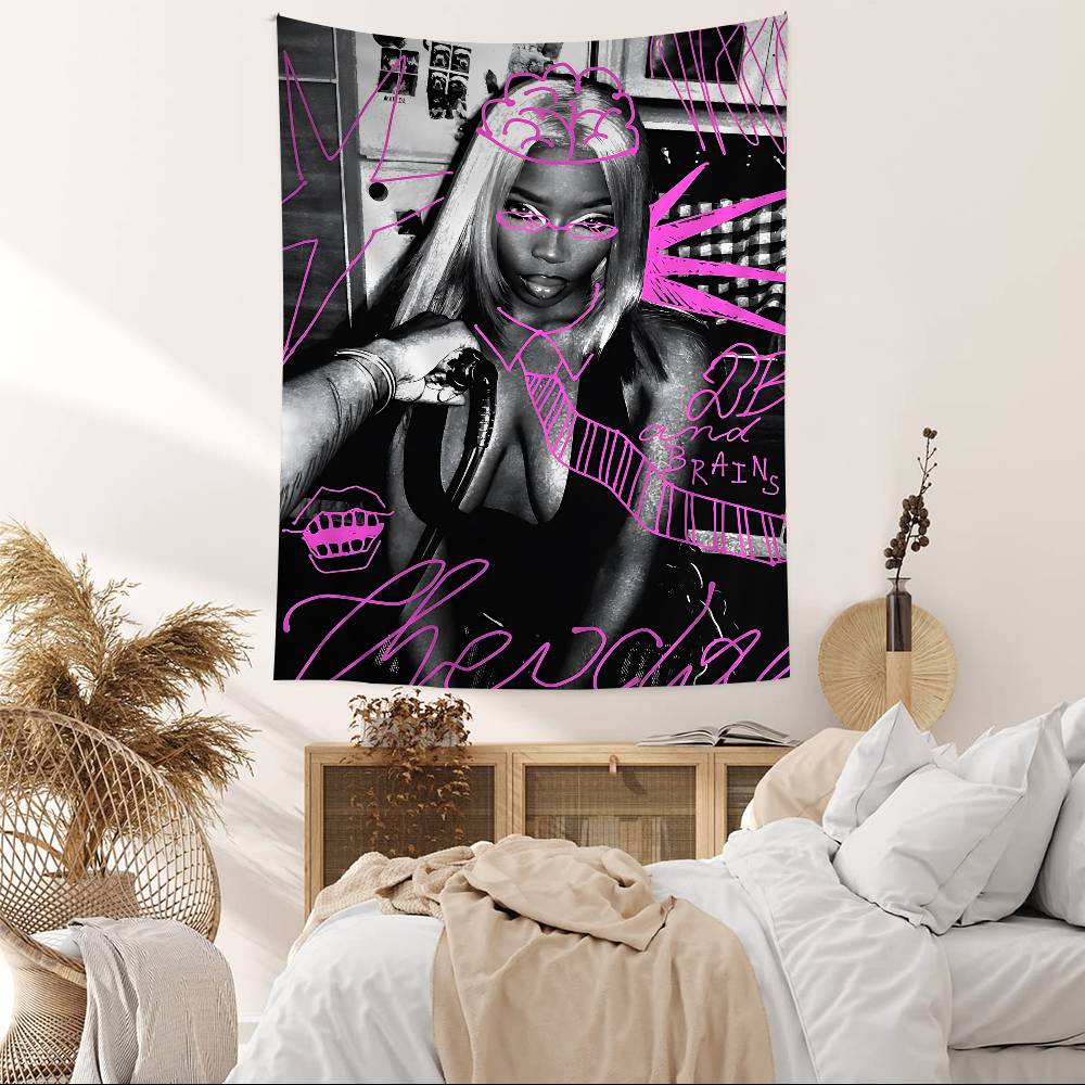 Hot Singer Ttheodora Anime Tapestry Hanging Tarot Hippie Wall Rugs Dorm Home Decor