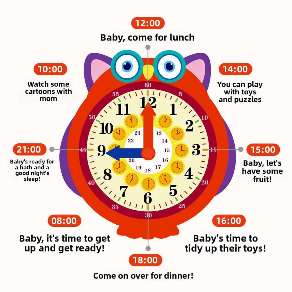 Детский календарь Деревянные часы Обучающий пазл Игрушка для образования Дошкольное