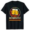 Oktoberfest Vintage Retro German Flag Munich Bavarian O-Neck Cotton T Shirt Men Women Casual Short Sleeve Tee Shirt