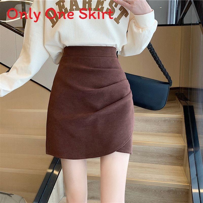 Classic High Waist Mini Skirt With Ruffles And Zipper For Stylish Women