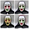 Жуткий костюм монахини для Хэллоуина, уличный стиль, с маской из синтетического латекса и рясой в комплекте