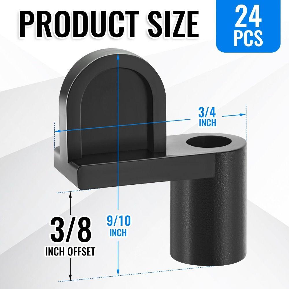 24pcs with Screws Window Screen Clips Weather Resistant Offset Design Screen Door Clips Universal Window Fastening Kit