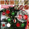 44pcs Christmas Decoration Balls Christmas Tree Hanging Balls Snowflake Balls