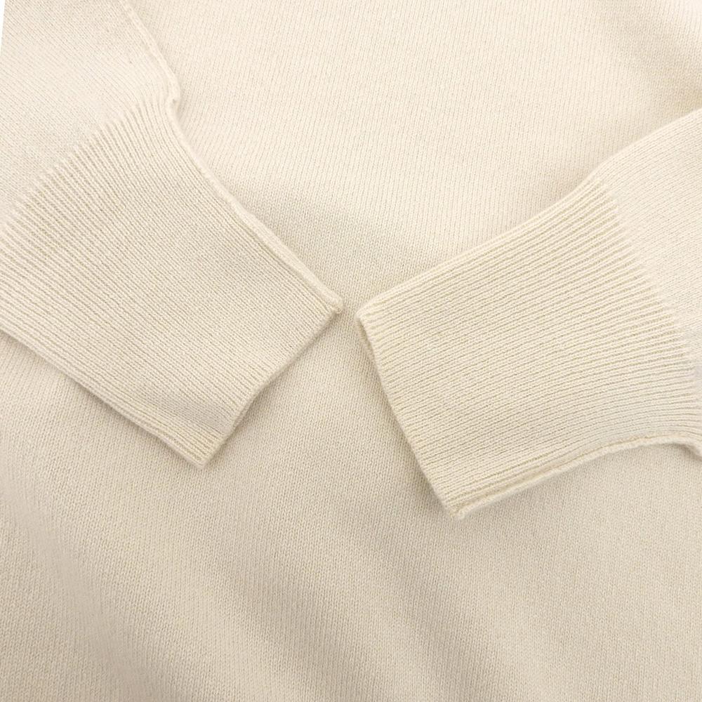 TOYOBOSHI 100% cashmere V-neck sweater knit top for women, pale beige, size 2, 08IT-BC0001 tops 2 Pale beigeUsed