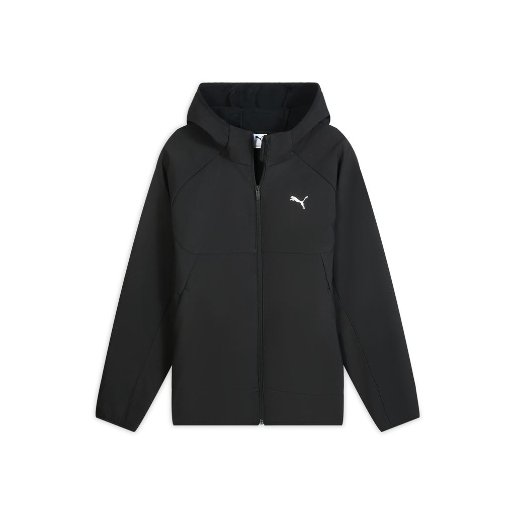 Puma Woven Jacquard Fleece Brand Logo Water-Resistant Loose Fit Hooded Long Sleeve Jacket Men Jackets 693544-01