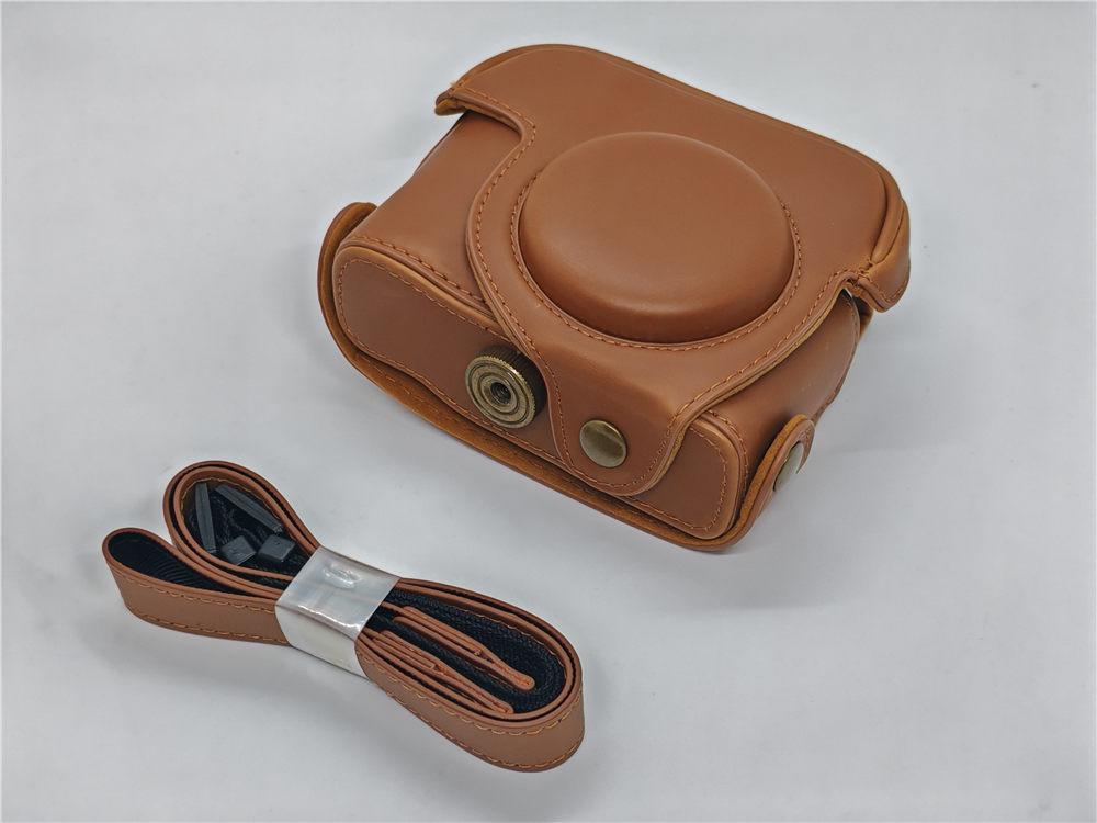 Чехол-сумка из искусственной кожи для камеры Canon Powershot G15 G16, полный чехол для корпуса с ремешком