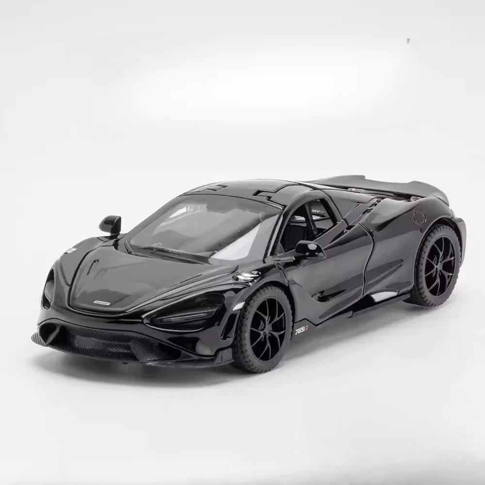 1:32 600LT 765LT Модель Литая из Сплава Машинки Игрушки Украшение Открывающиеся Двери Звук Свет Оттянуть Назад Миниатюрный Транспорт для Детей Идеальный Подарок