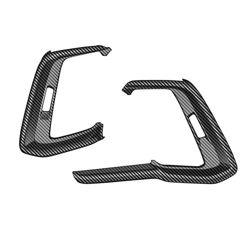 For Mazda CX-60 Carbon Fiber Car Front Dashboard Air Vent Outlet Cover Trim Frame Sticker Replacement Accessories RHD-