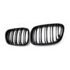 2 шт. автомобильный стиль, глянцевая черная передняя решетка с двойной планкой для BMW X5 E53 Pre-LCI 1999 2000 2001 2002 2003, автомобильные аксессуары