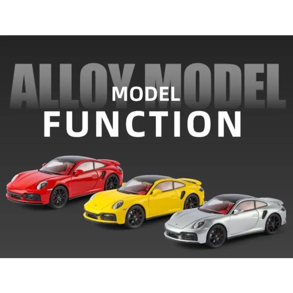 Оригинальная лицензионная модель суперкара Porsche 911 TURBO S в масштабе 1/24 с витриной Коллекционная миниатюрная модель автомобиля Металлическая игрушка Транспортное средство Хобби