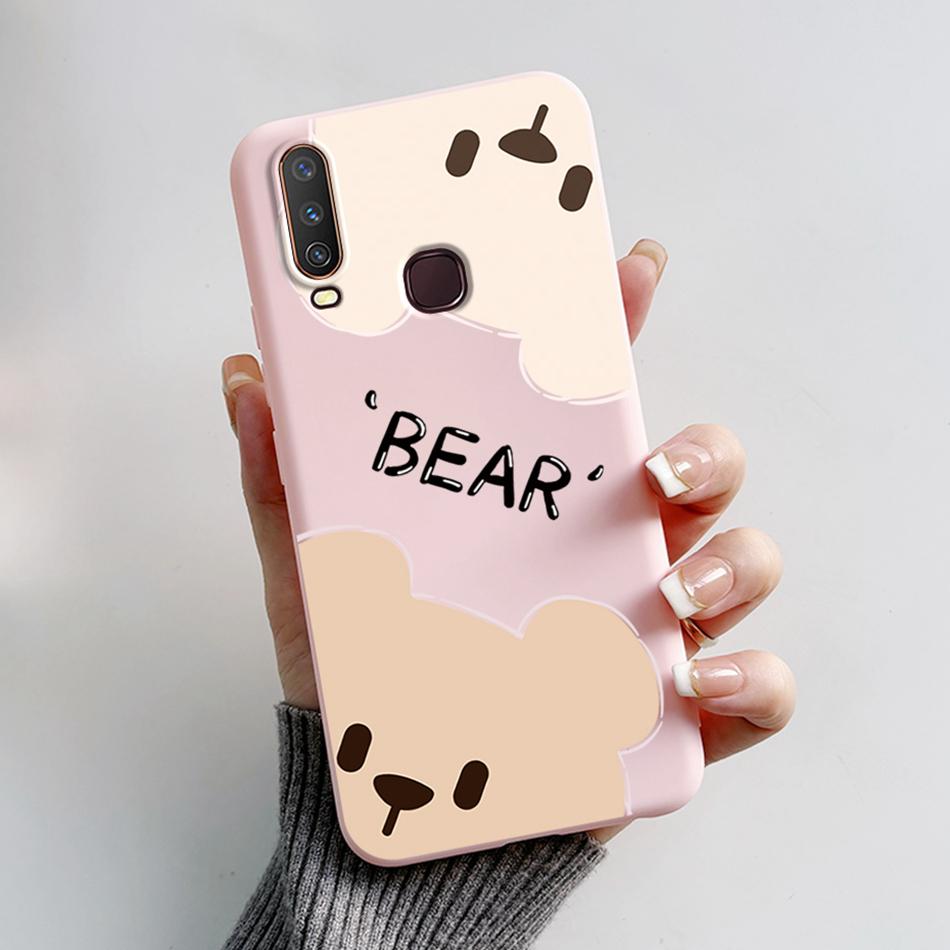 For Vivo Y12 Case 1904 1940 Cartoon Bear Frog Cover For Vivo Y15 Y17 1902 1901 Soft Silicone Phone Case For Vivo Y17 Y12 Bumper