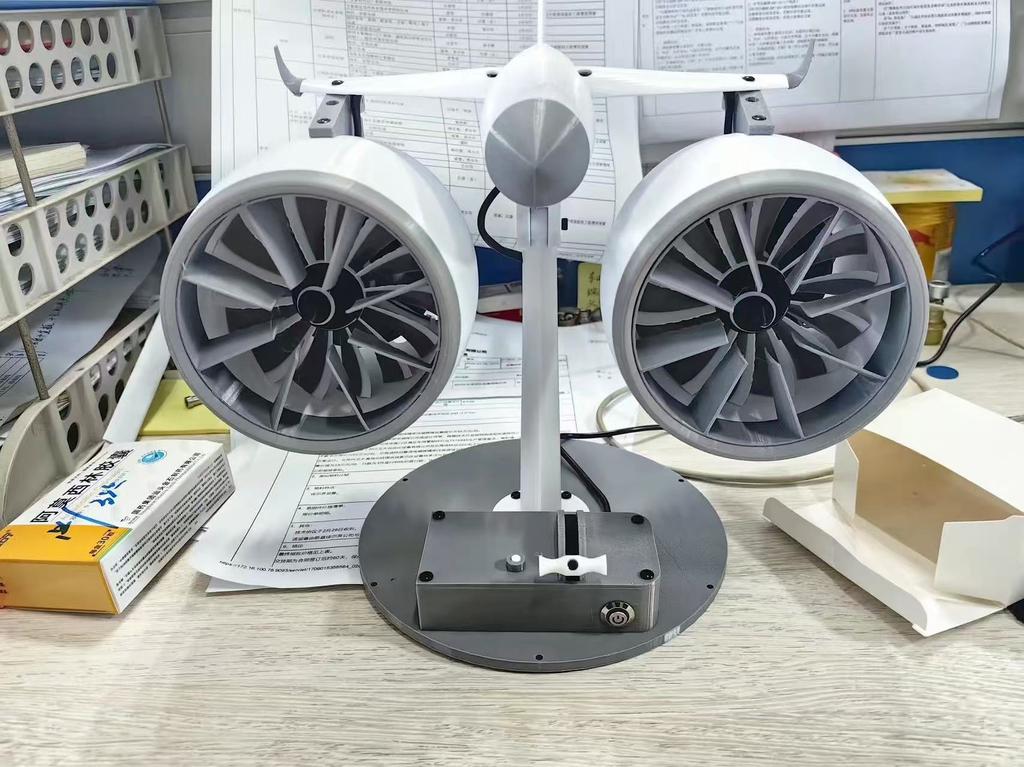 Настольный вентилятор, напечатанный на 3D-принтере, с бесступенчатой регулировкой и бесщеточным двигателем, дизайн в авиационном стиле, подарок