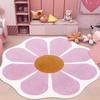 Round Living Room Carpet Large Size Bedroom Bedside Carpets Study Chair Floor Mat Cute Flowers Style Home Decoration Rugs