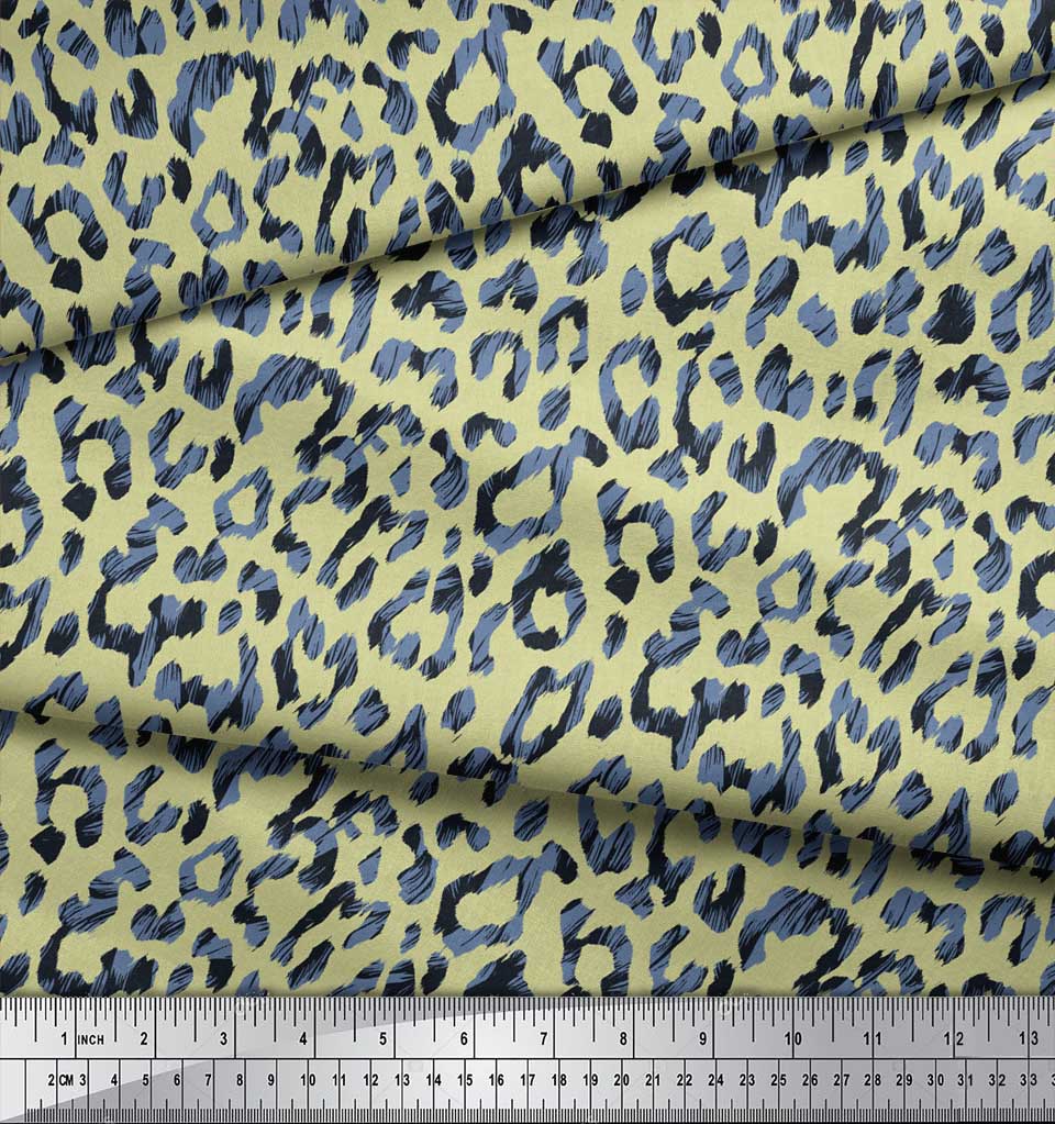 Soimoi Японская креп-сатиновая ткань с леопардовым принтом из кожи животного, ткань для рукоделия по метрам, 42 дюйма