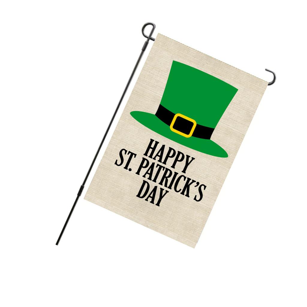 Флаг ко Дню Святого Патрика, двухсторонний декоративный, устойчивый к выцветанию, садовый лист, флаг для газона, двора