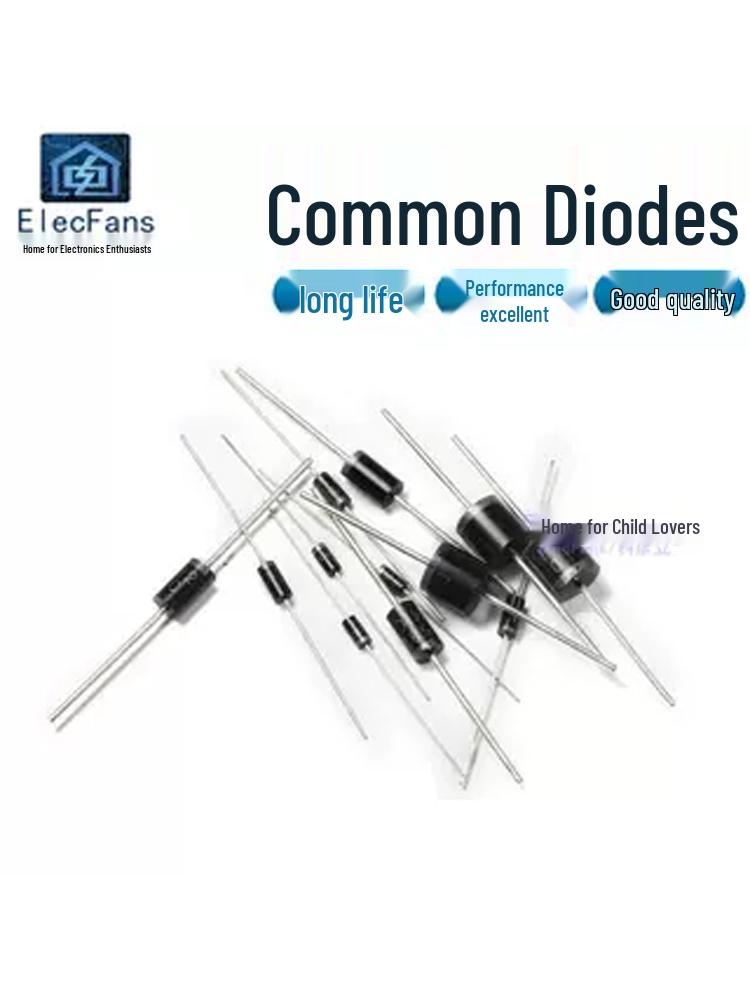 Plug-in Diode Switch/Rectifiers 1N4007, 5408, 1N5819, 1N4148, 5822, 6A10, 10A10