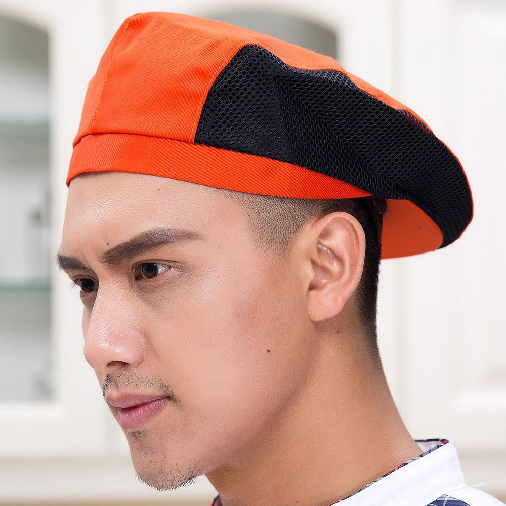 Mesh Men Women Work Wear Bake Hotel Breathable Cook Beret Waiter Cap Kitchen Tools Chef Hats