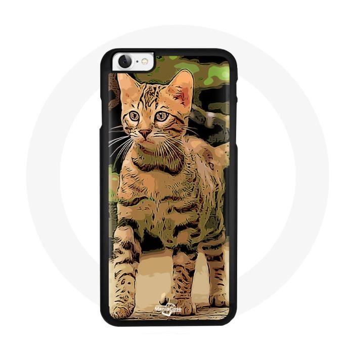 Coque - MANIACASE - Iphone 6 - Rigide - Beige - Chat chaton Bengal