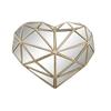 Decorative Figurine - Golden Heart - 26 X 5 X 21 Cm - Contemporary Style - For Indoor Use
