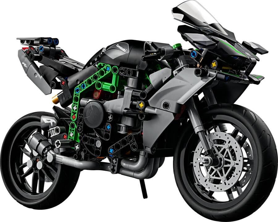 LEGO Technic Kawasaki Ninja H2R Bike Toy Gift Birthday Block Christmas Boys Girls Kids 10 Years Old 11 Years Old 12 Years Old Начальная школа