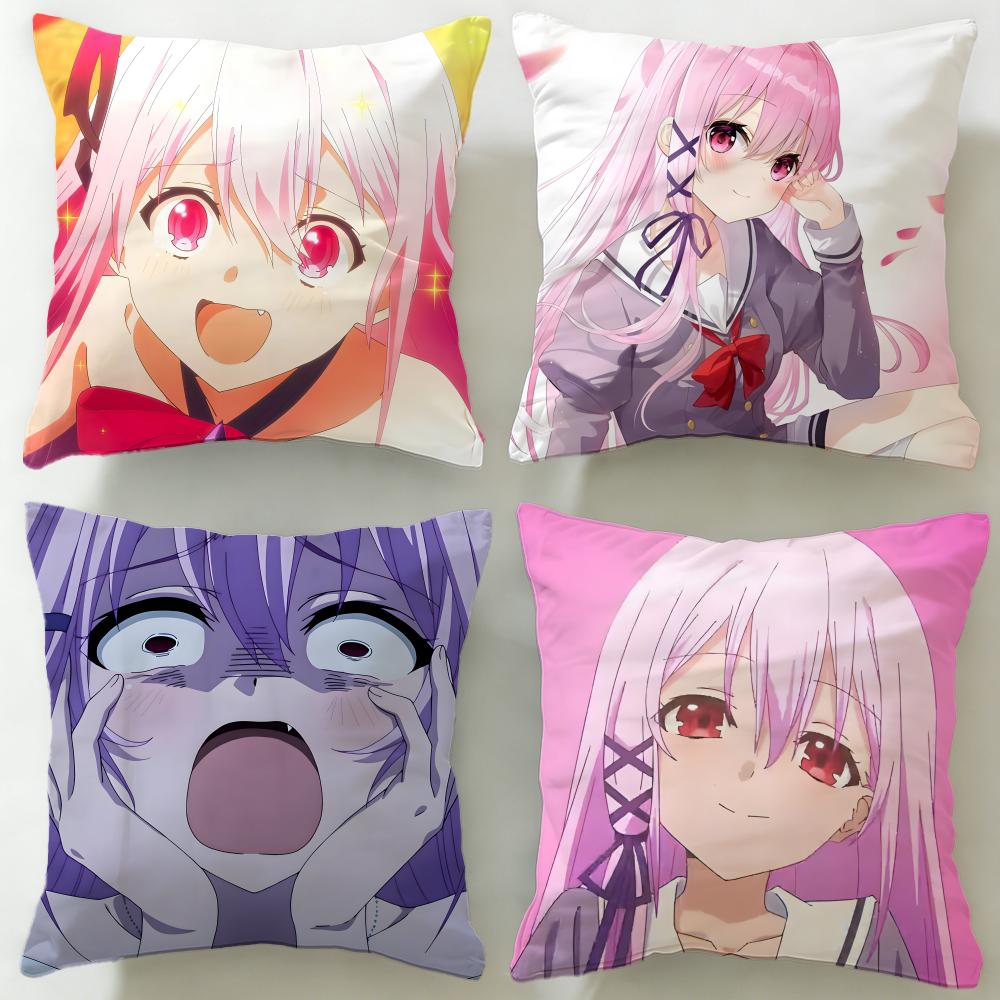 anime Engage Kiss Cushion Cover Soft EasyWash Pillow Case Versatile for Couch Bed Travel and Office