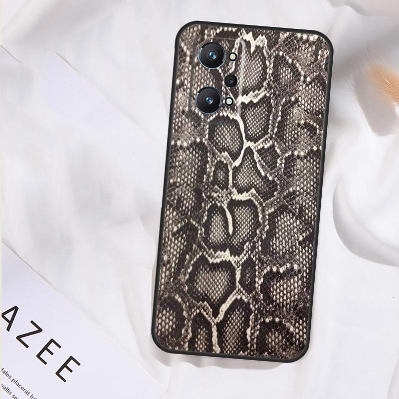 Чехол с текстурой змеиной кожи для Realme 14 13 12 11 15 Pro Plus GT6 GT7 Pro C55 C51 C35 C33 C61 C65 C67 C63 C71 C75