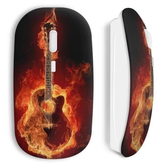 Souris sans fil Guitare en feu