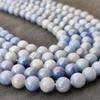 Natural Blue Aventurine 6mm 8mm 10mm Round Beads, Natural Blue White Gemstone Beads, 14-15 Inch Strand Loose Beads, Gemstone Beads.