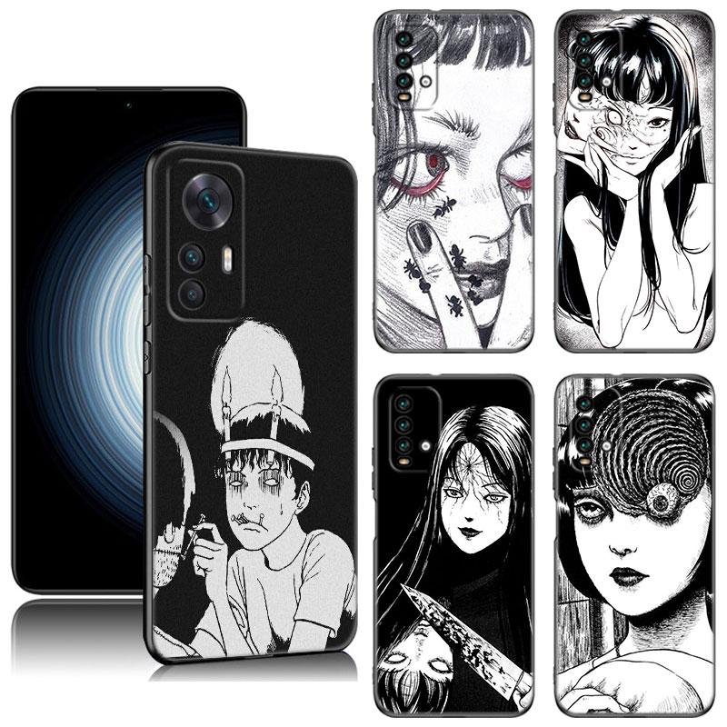Japanese Horror Manga Black Phone Case For Xiaomi Redmi 7A 8A 9A 10A 11A 9C 10C 12C 13C 11 Prime A1 A2 Plus 12 4G Note 9T 12R